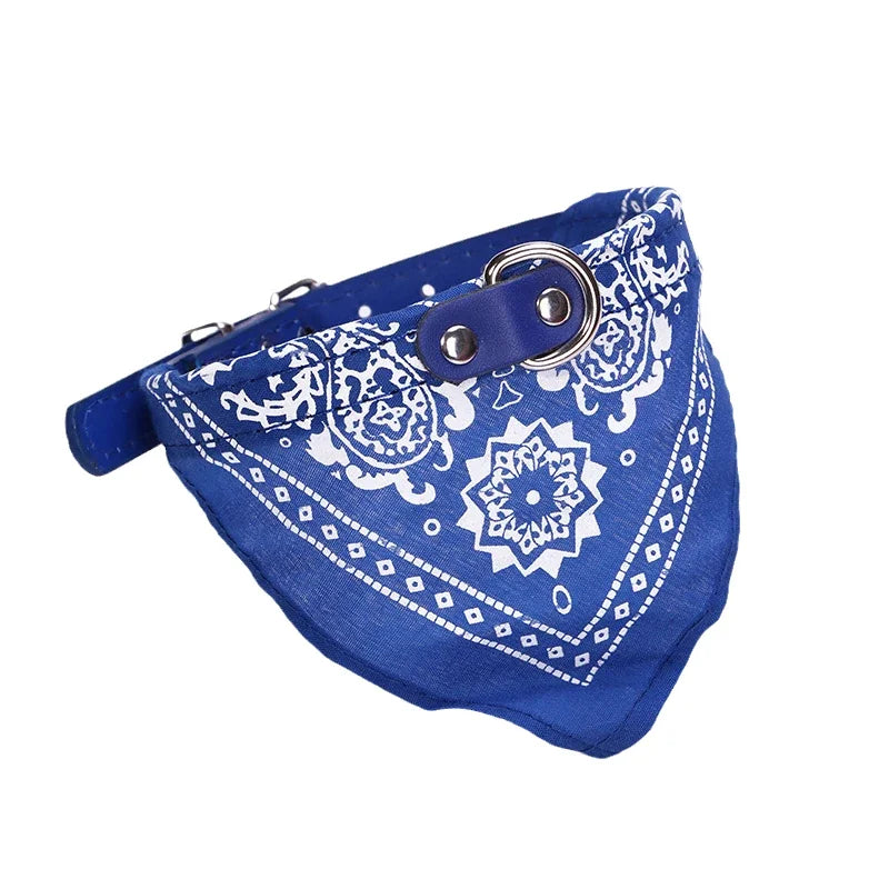 PU Leather Collar with Scarf for Dogs & Cats