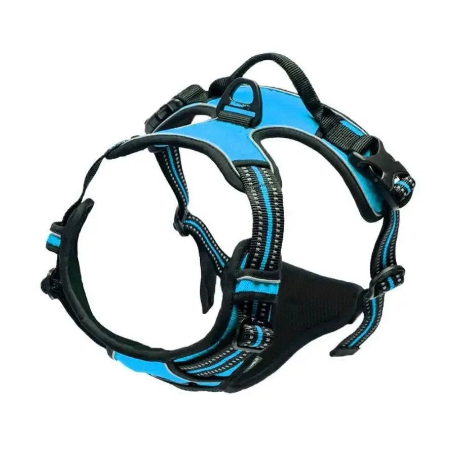 Leather Dog Collar, Harness & Leash 3-Piece Set