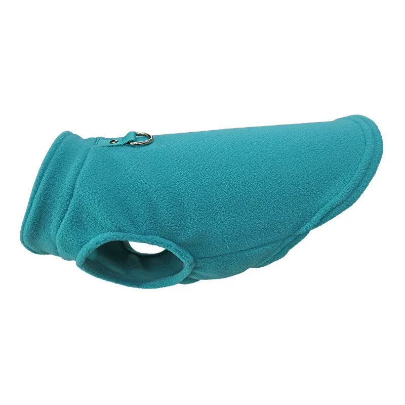 Warm Fleece Vest Jacket with D-Ring for Dogs & Cats