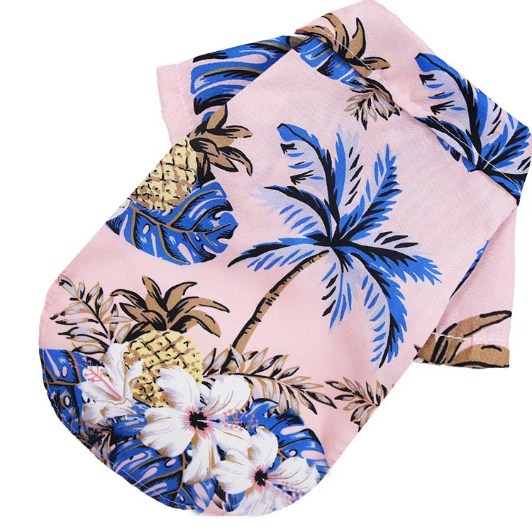 Hawaiian Print Summer Shirt for Dogs