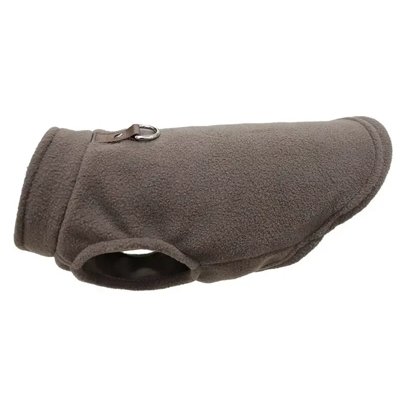 Warm Fleece Vest Jacket with D-Ring for Dogs & Cats