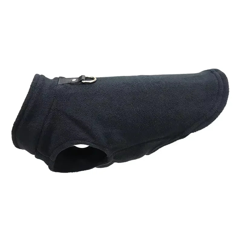 Warm Fleece Vest Jacket with D-Ring for Dogs & Cats