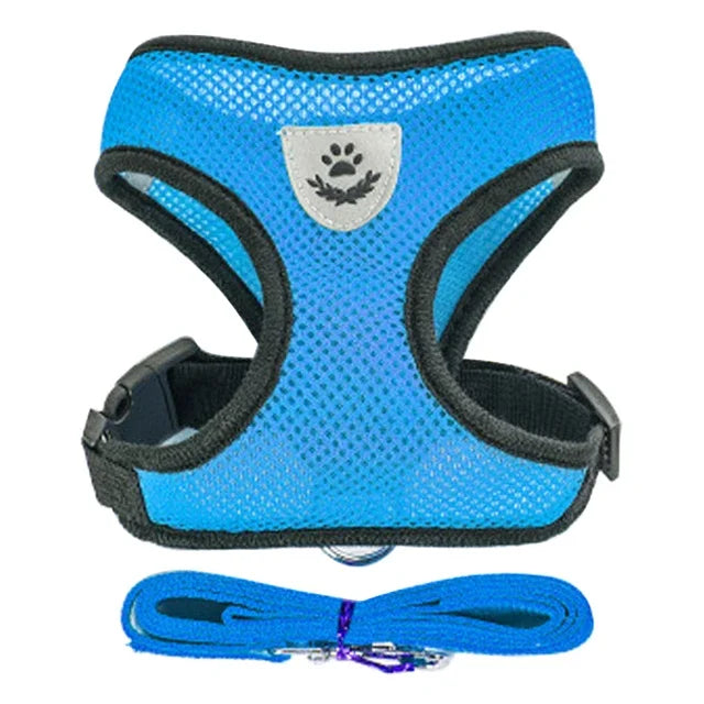 Breathable Mesh Harness & Leash Set for Cats & Dogs