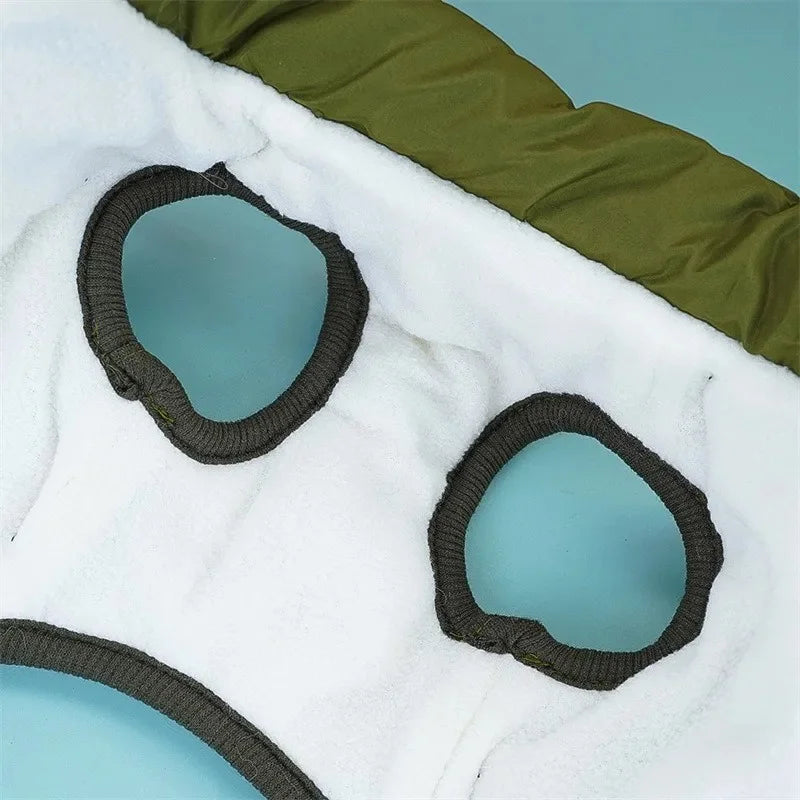 Winter Jacket with Built-In Harness for Large Dogs