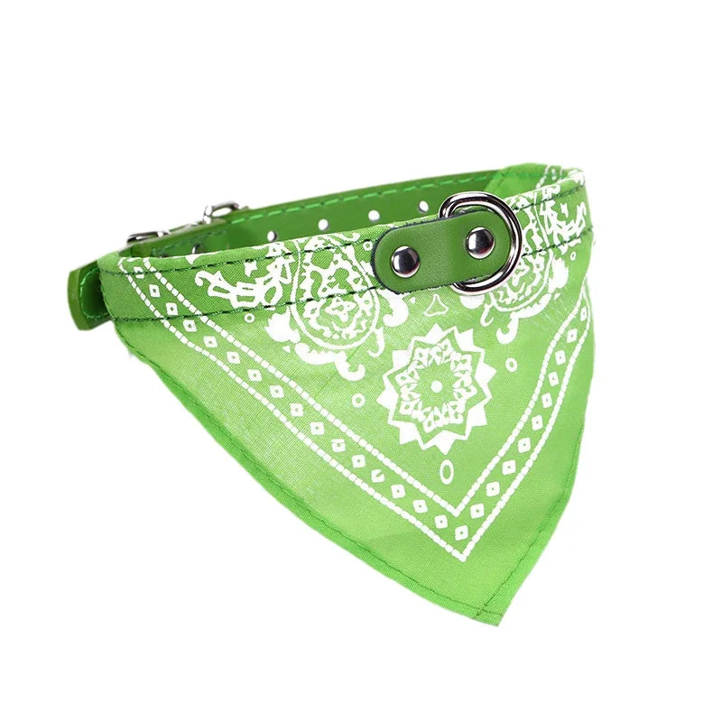 PU Leather Collar with Scarf for Dogs & Cats