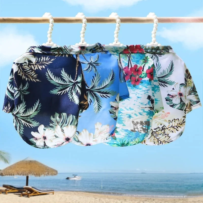 Hawaiian Print Summer Shirt for Dogs