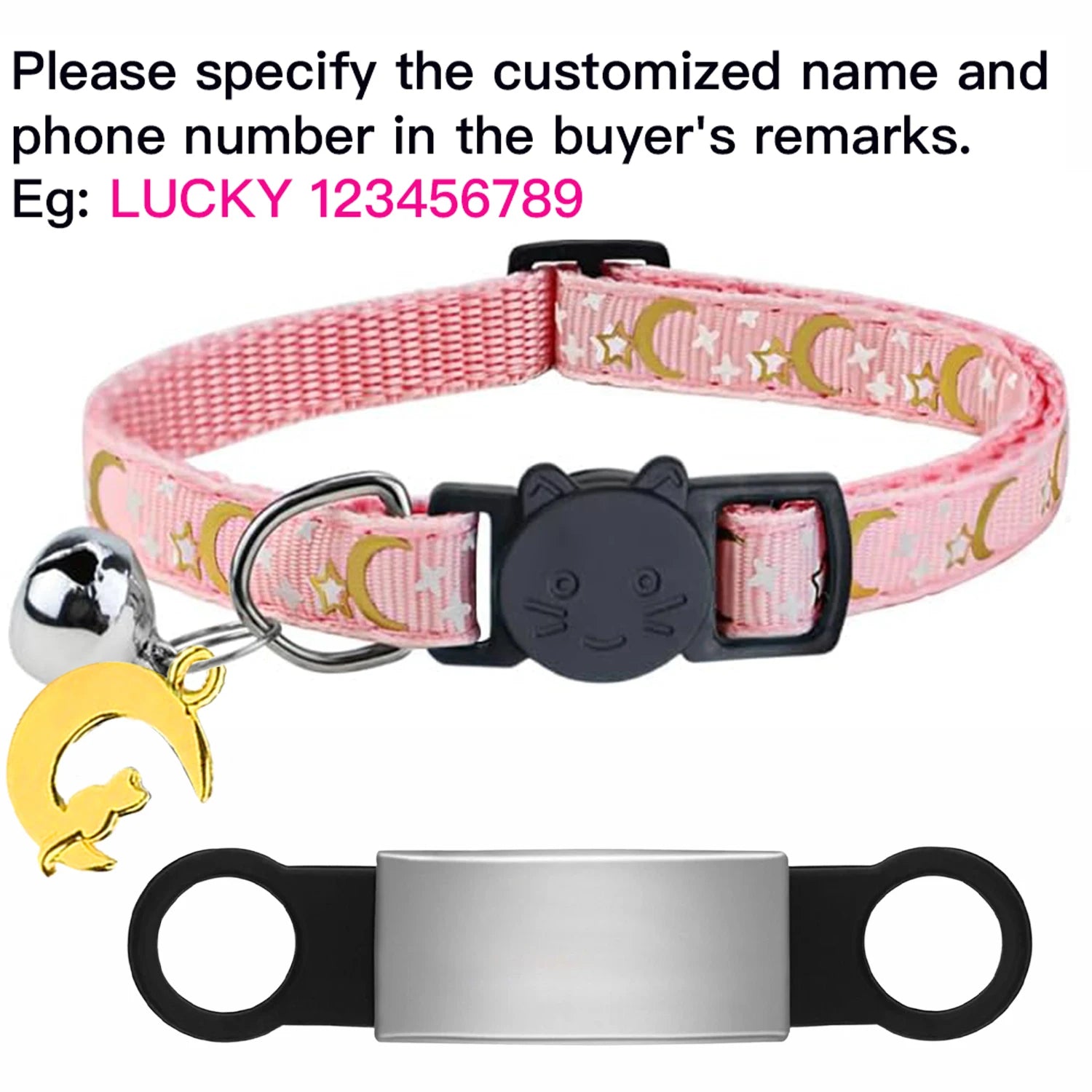 Glow-in-the-Dark Cat Collar with Bell & ID Charm