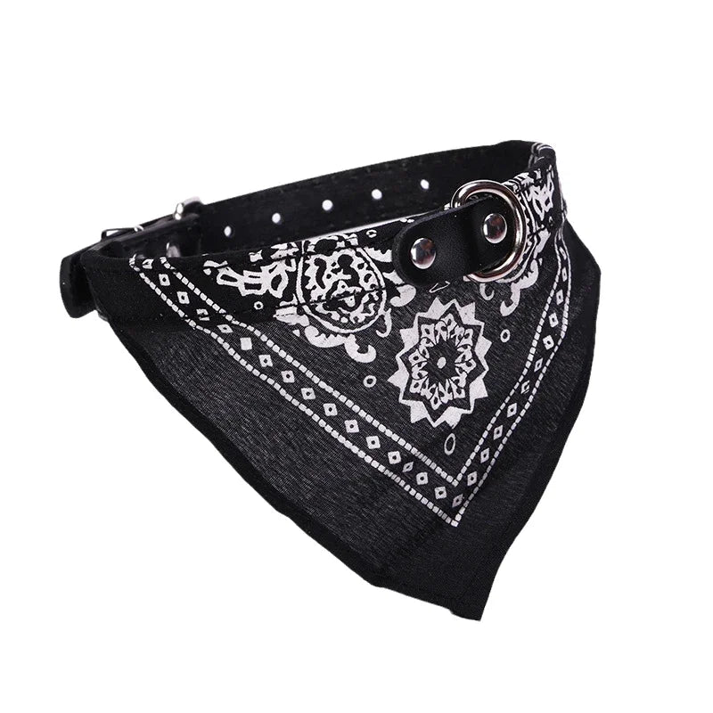 PU Leather Collar with Scarf for Dogs & Cats