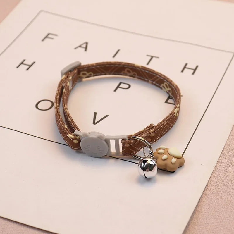Paw Print Collar with Bell