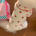Strawberry Print Summer Dress for Small Dogs & Cats