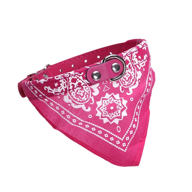 PU Leather Collar with Scarf for Dogs & Cats