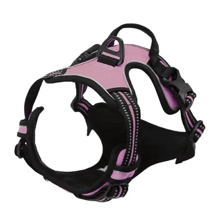 Leather Dog Collar, Harness & Leash 3-Piece Set