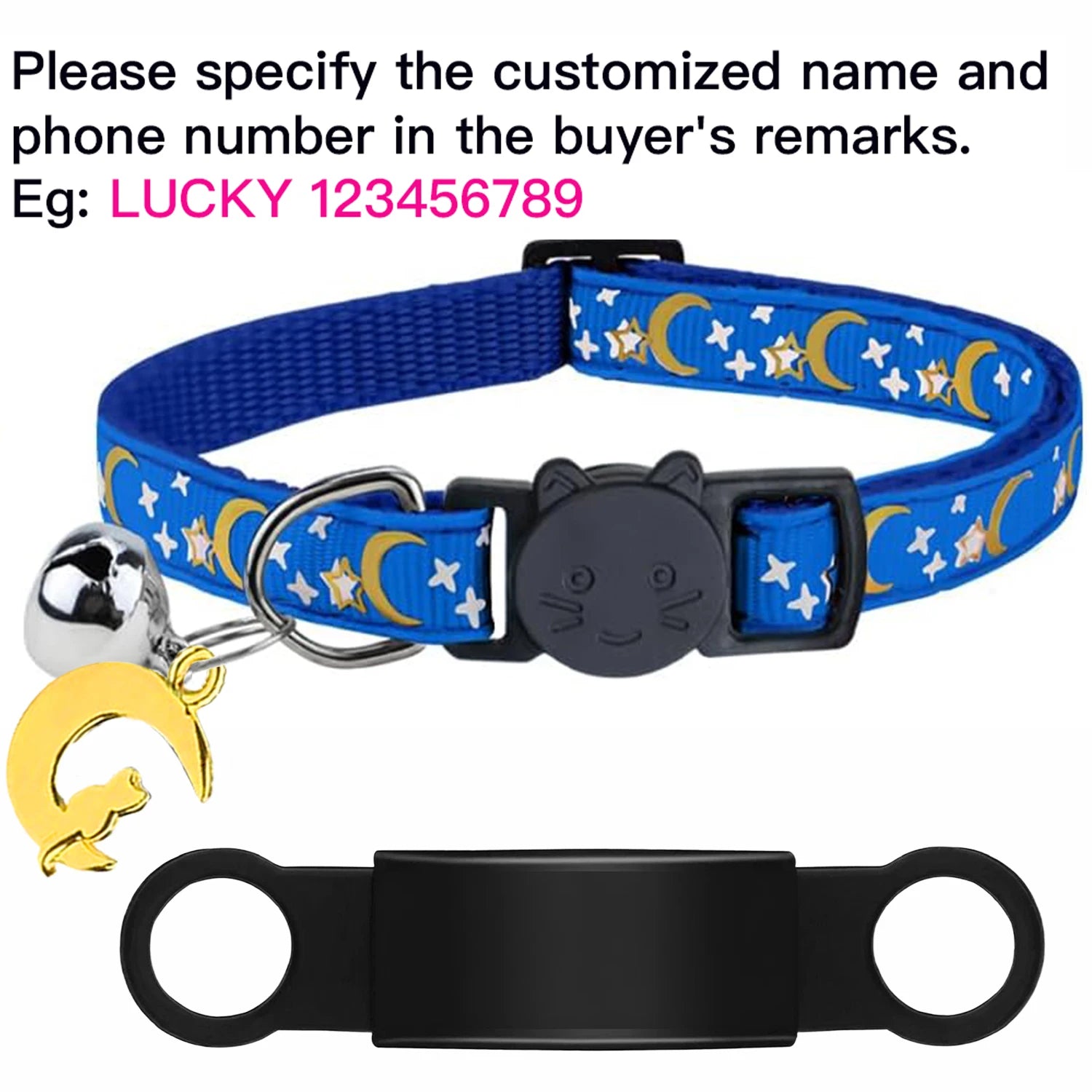 Glow-in-the-Dark Cat Collar with Bell & ID Charm