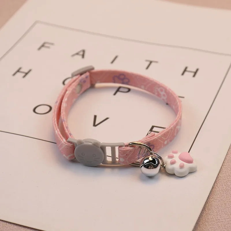 Paw Print Collar with Bell