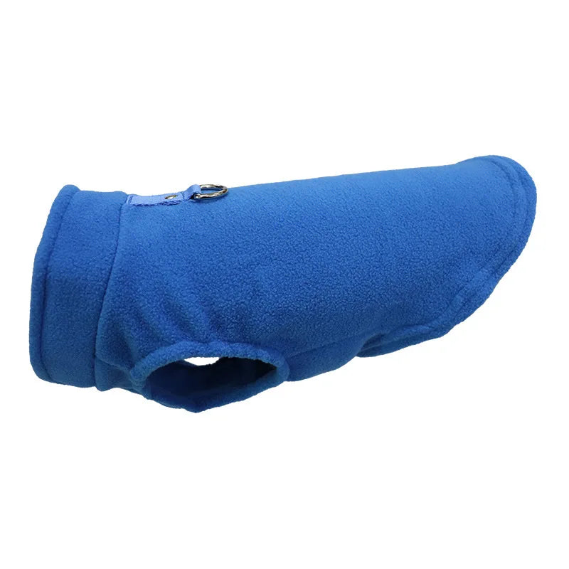 Warm Fleece Vest Jacket with D-Ring for Dogs & Cats