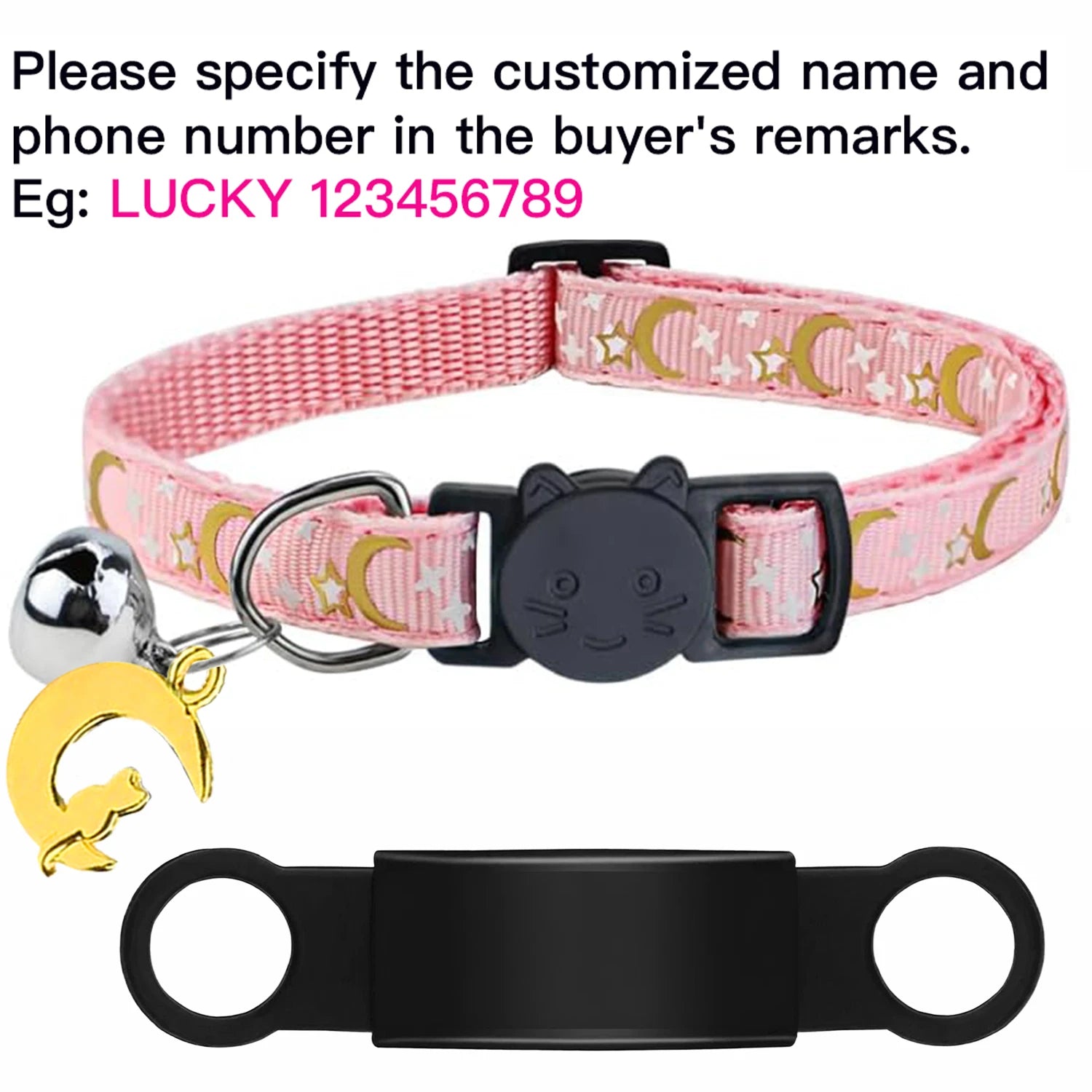 Glow-in-the-Dark Cat Collar with Bell & ID Charm