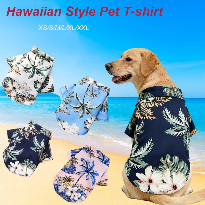 Hawaiian Print Summer Shirt for Dogs