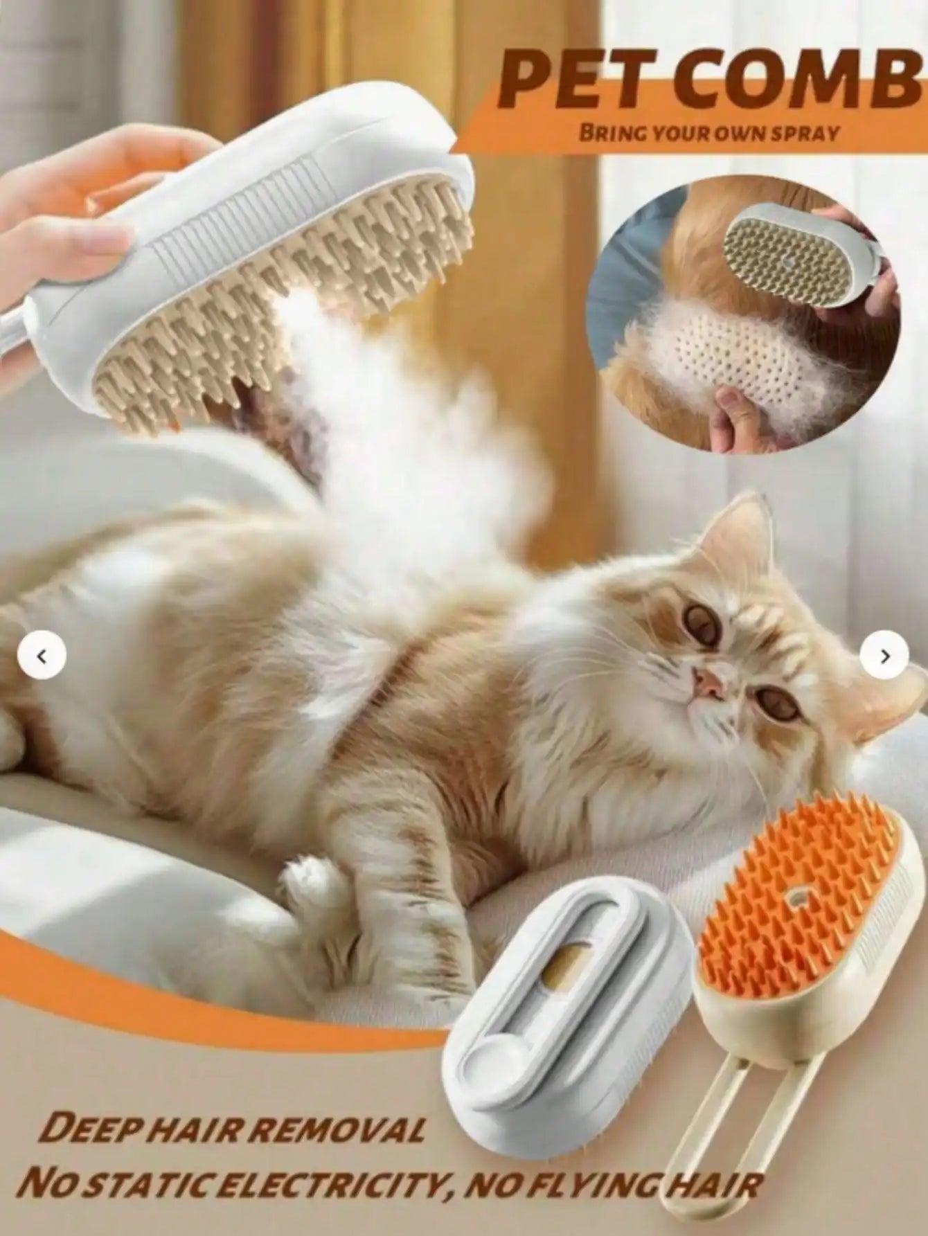 4-in-1 Pet Steam Brush
