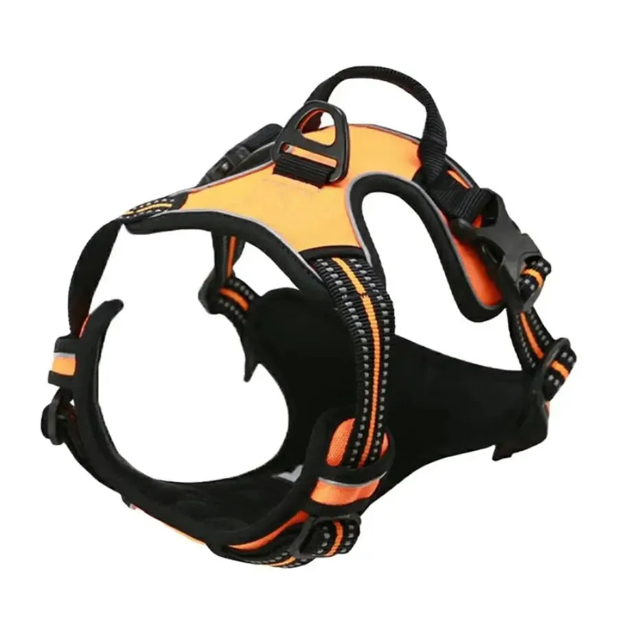 Leather Dog Collar, Harness & Leash 3-Piece Set