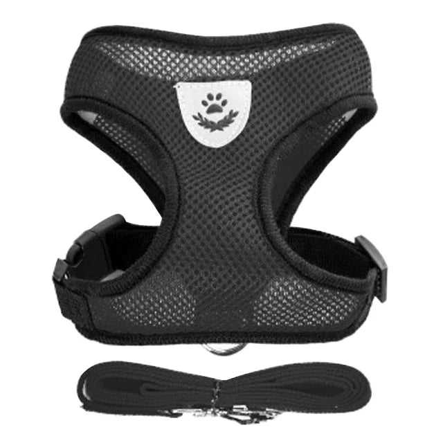Breathable Mesh Harness & Leash Set for Cats & Dogs