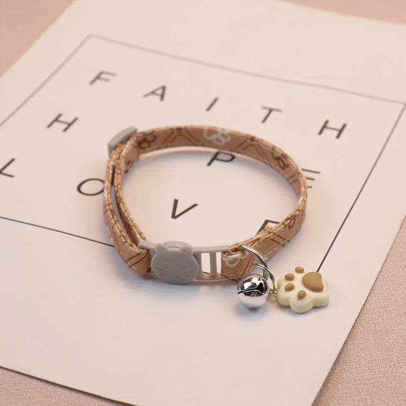 Paw Print Collar with Bell
