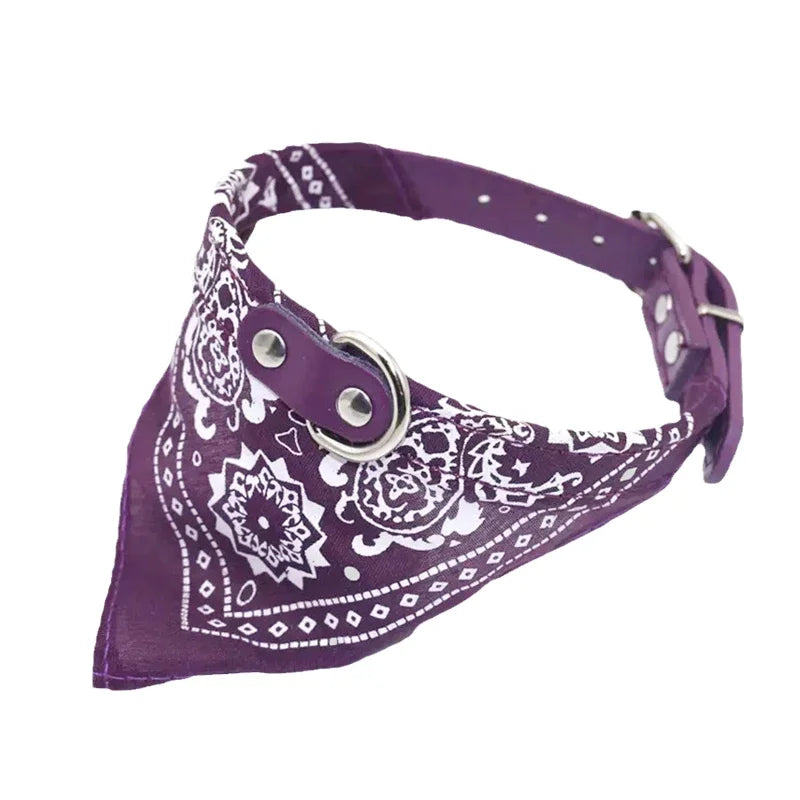 PU Leather Collar with Scarf for Dogs & Cats