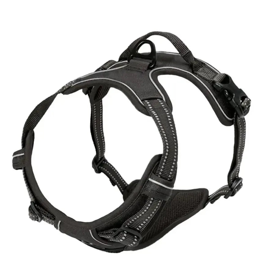Leather Dog Collar, Harness & Leash 3-Piece Set